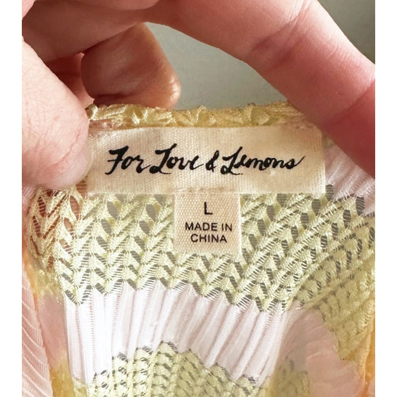 For Love & Lemons Maxi Beach CoverUp Dress Large Sheer Slit Halter Boho Vacation - Picture 5 of 9